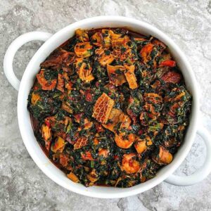 Efo Riro with Swallow